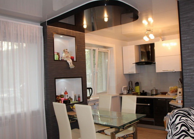 Дизайн маленькой совмещенной кухни и гостиной