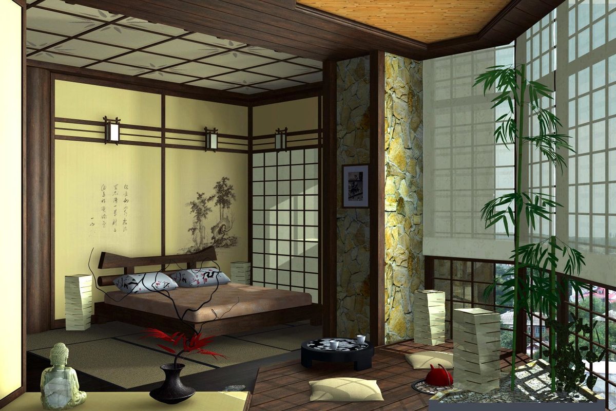 японский интерьер комнаты