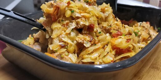 капуста тушеная с фаршем фото