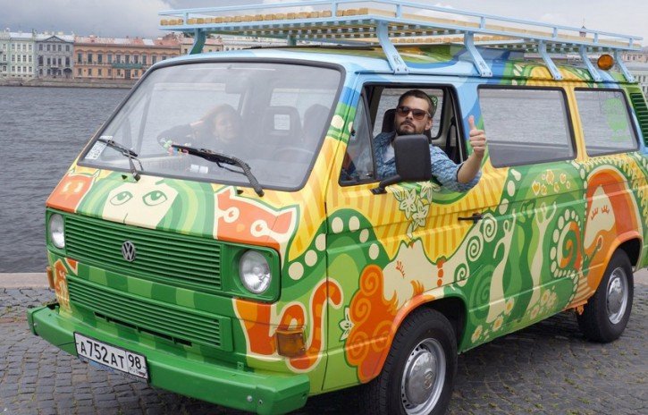 volkswagen t3 хиппи фото