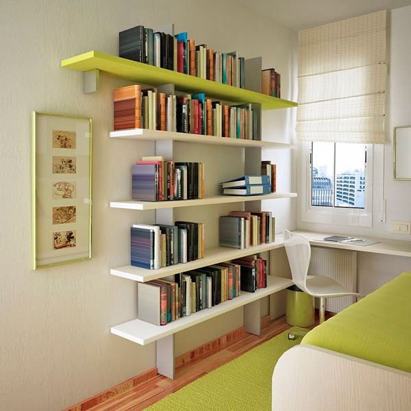 книжные полки в комнате подростка фото