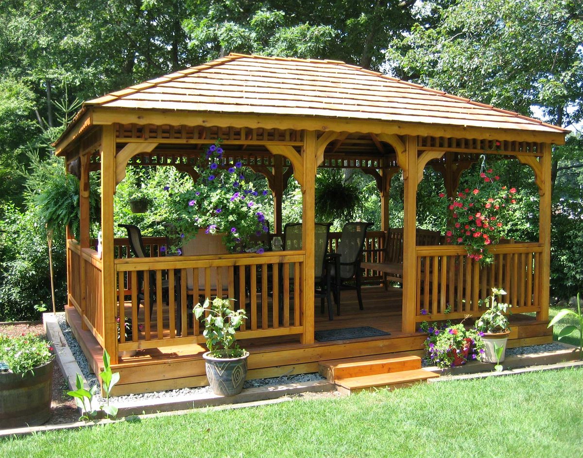 беседка брусовая gazebos фото