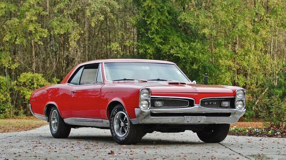 pontiac gto красный 1967 фото