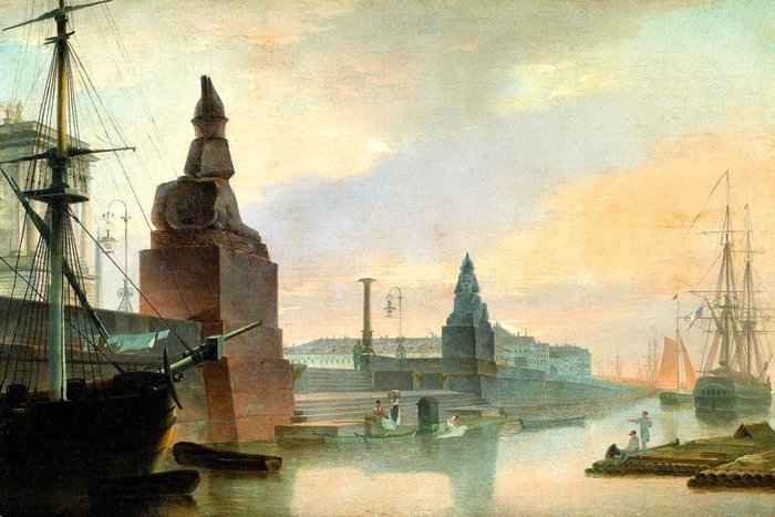 воробьев м. н. набережная невы у академии художеств. 1835. фото
