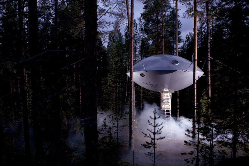 отель на деревьях treehotel швеция фото