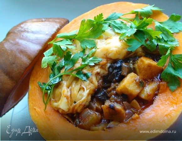 тыква фаршированная мясом и овощами фото