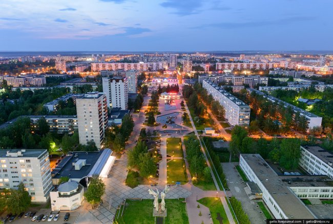 набережные челны с высоты птичьего полета фото