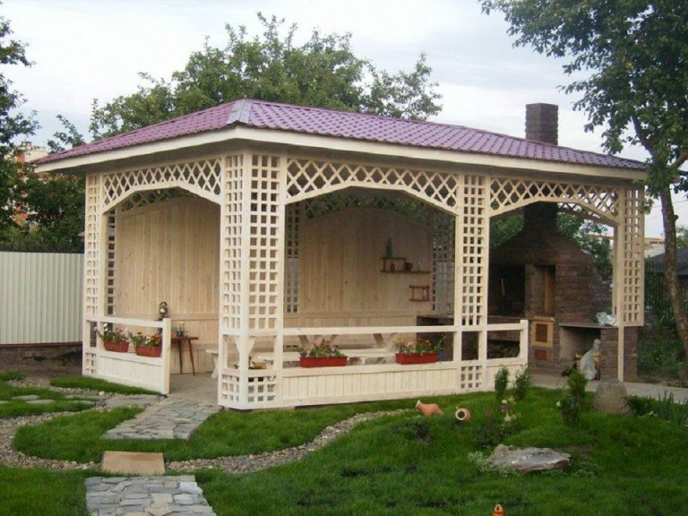деревянная беседка фото