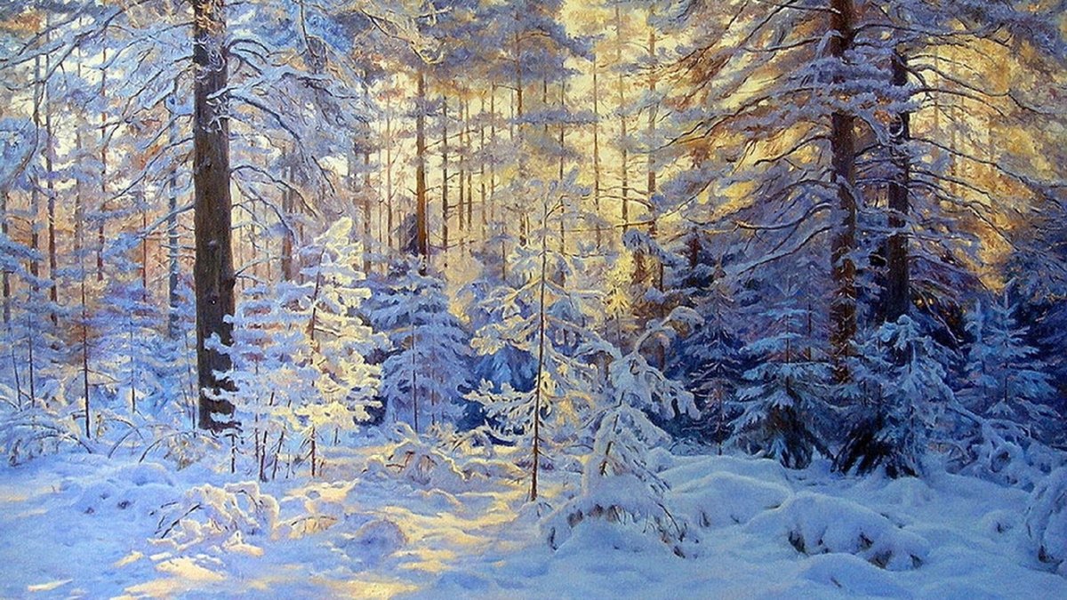 карл розен зимний лес фото