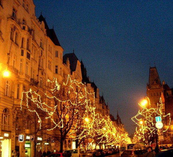 новогодние улицы праги фото