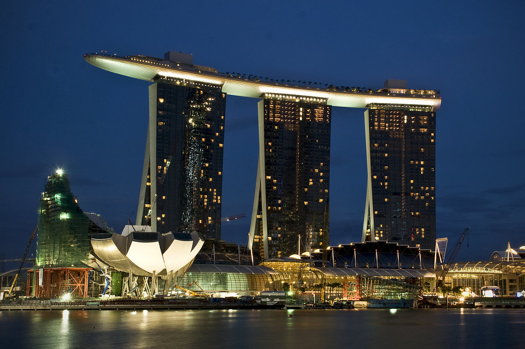 marina bay sands сингапур фото