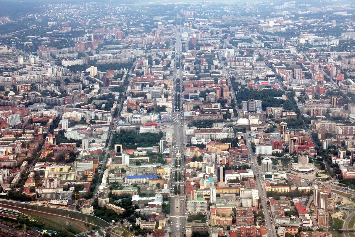 новосибирск с высоты птичьего полета фото