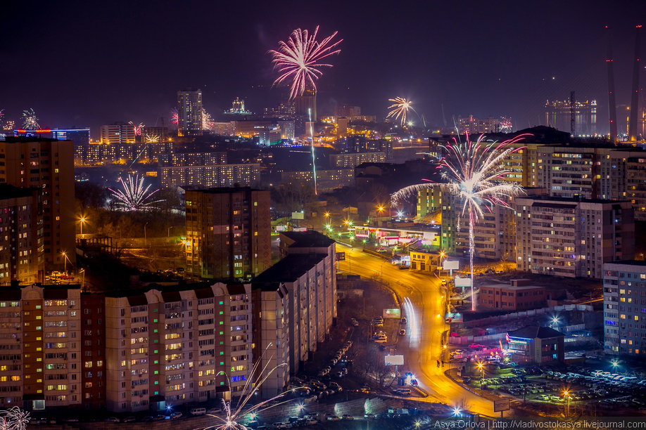 ночной владивосток на новый год фото