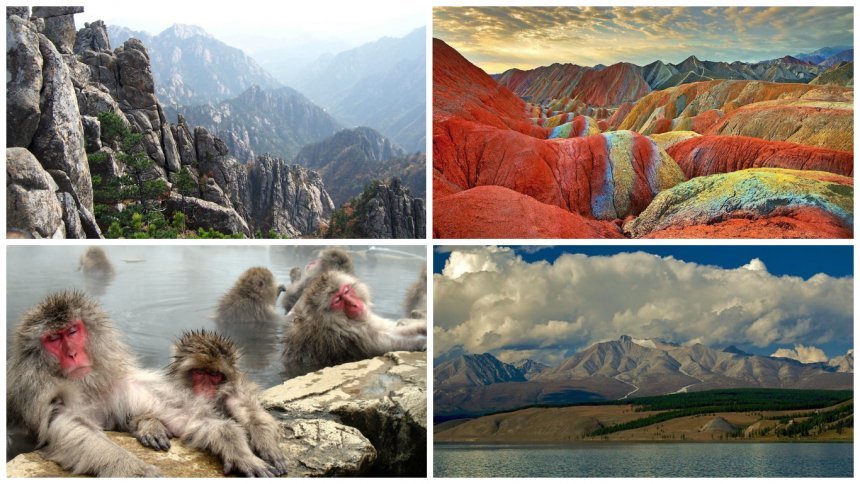 цветные горы китай фото