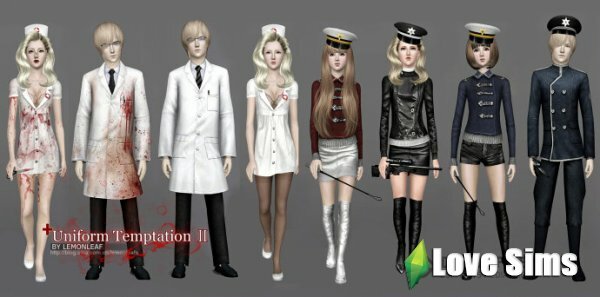 униформа медсестры sims 4 фото