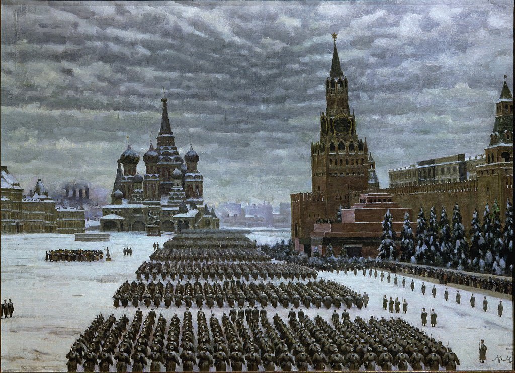 к. юон «парад на красной площади 7 ноября 1941 года» фото