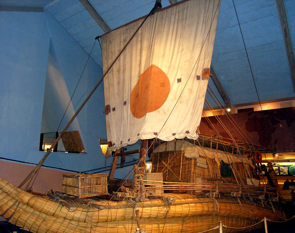 17 мая 1970 года экспедиция Тура Хейердала отправилась в плавание через Атлантику на папирусной лодке «Ра-2»