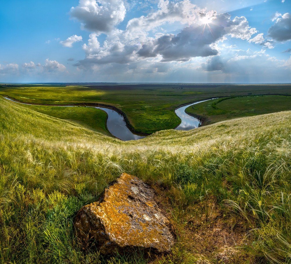 поле река фото