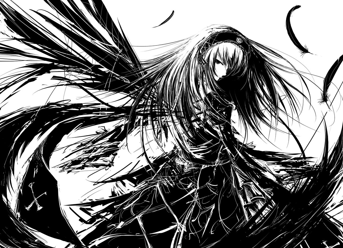 манга чёрно белая rozen maiden фото