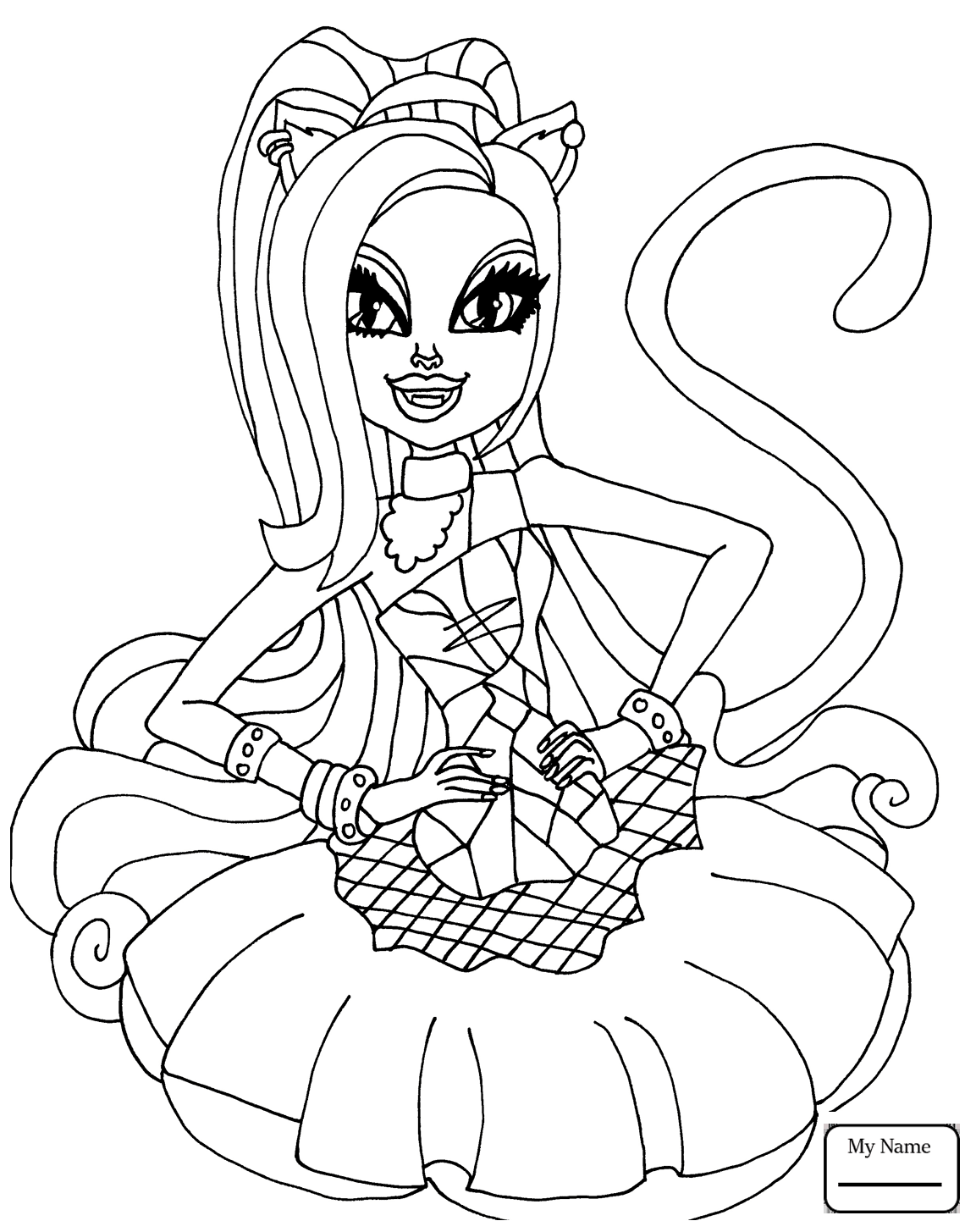 Раскраска Монстр Хай Распечатать Бесплатно