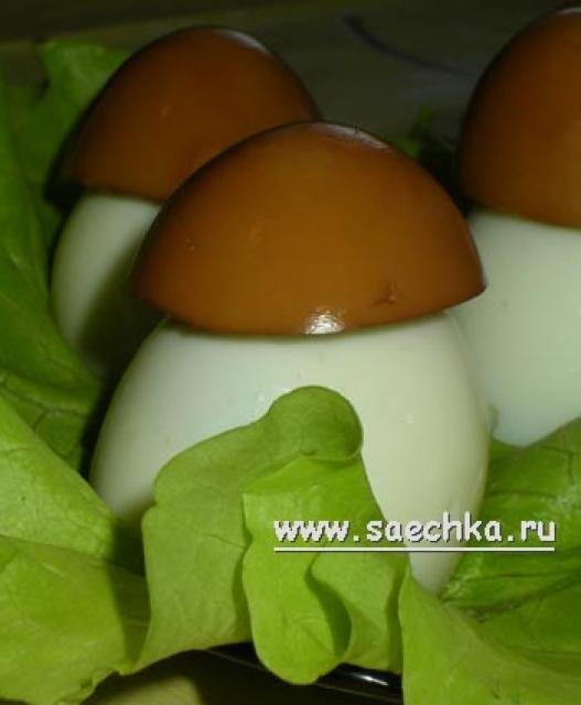 грибочки из яиц фото
