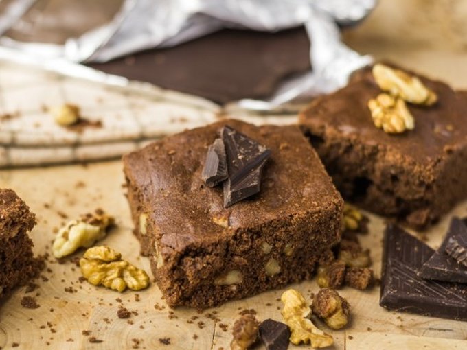 brownie с грецким орехом фото