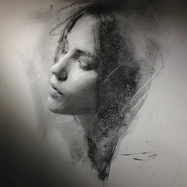 casey baugh портреты углем фото