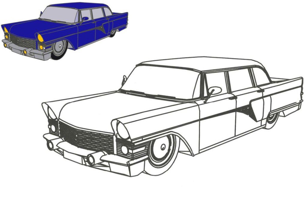 Разукрашки Чайка Авто