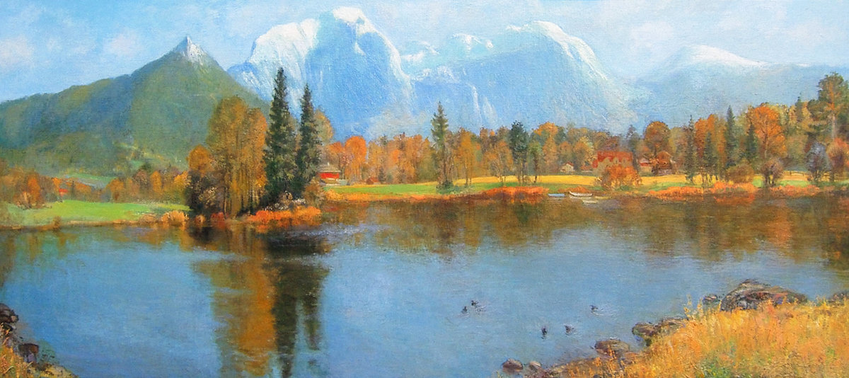 картина горный пейзаж фото