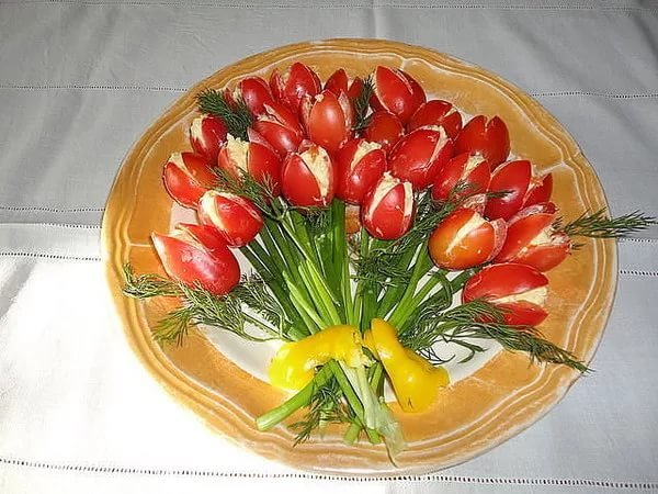 украшение блюд на 8 марта фото