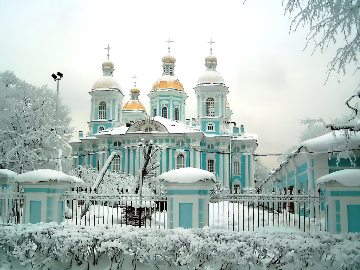 никольский морской собор спб зима фото