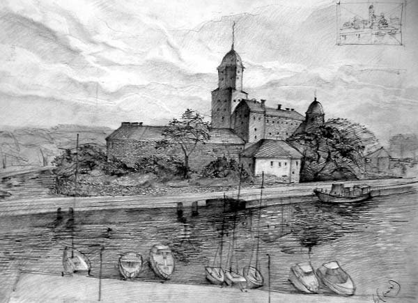рисунок выборг крепость фото