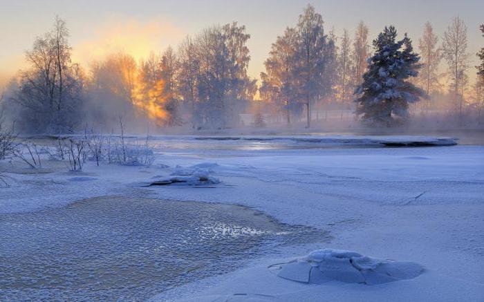 зимняя река фото