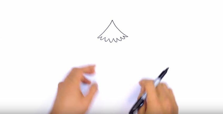 елка карандашом фото