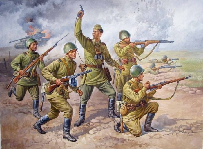 пехотный советский взвод курск 1943 звезда фото