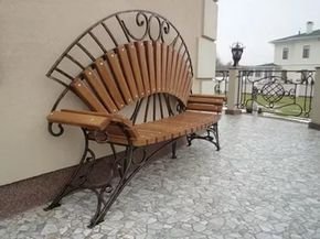 скамейка кованая фото