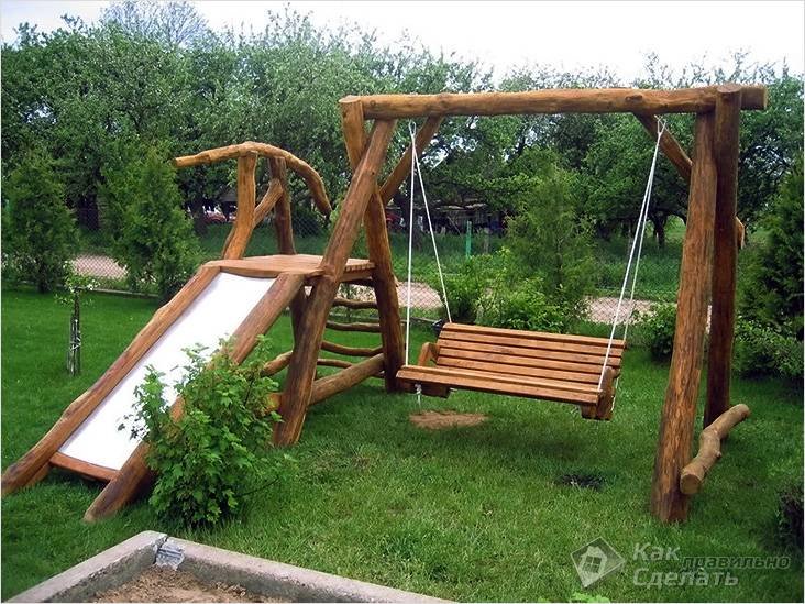 деревянные качели фото