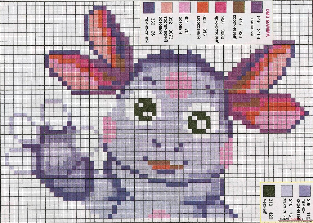 Рисунки крестиком схемы