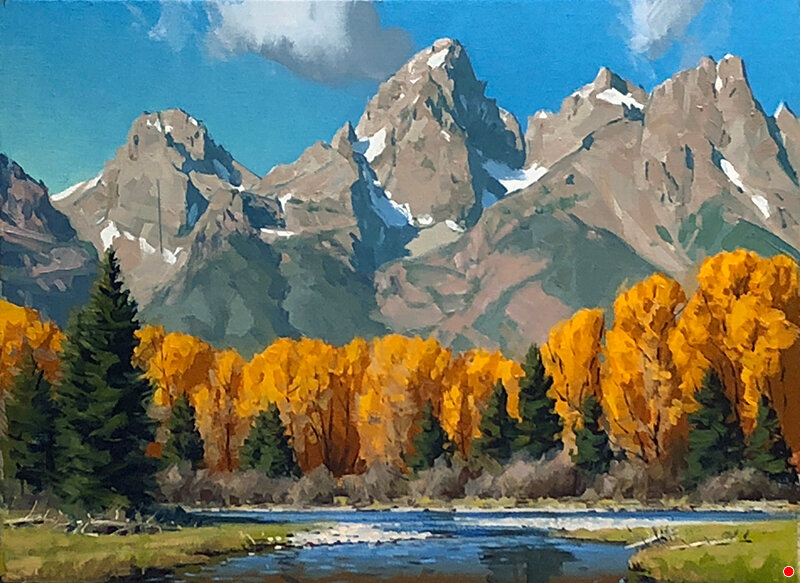 горный пейзаж картина фото