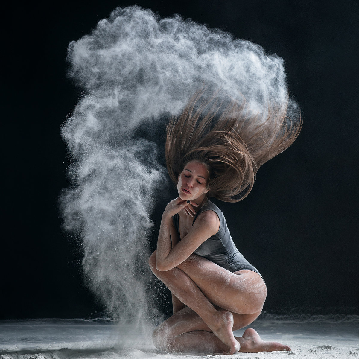 фотосессия с мукой фото