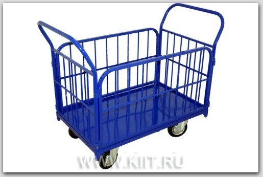 тележка платформенная с сетчатыми бортами фото