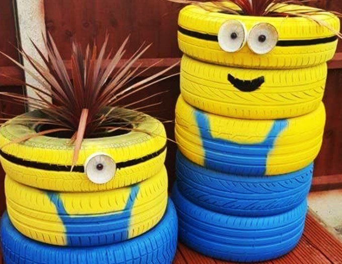 миньон из покрышек фото