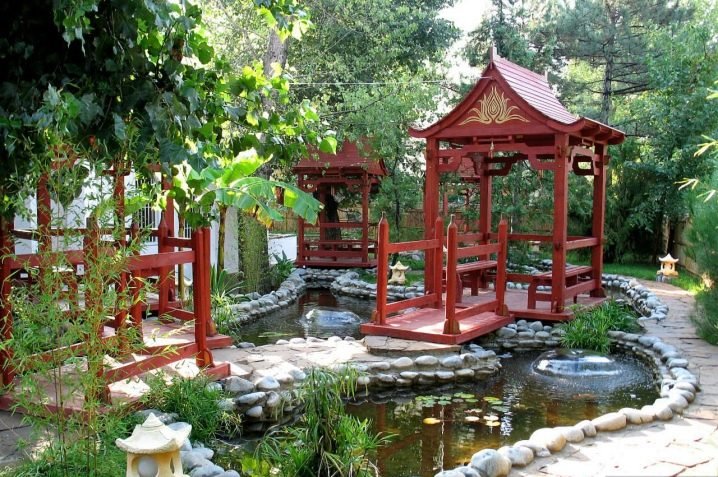 китайский сад - ландшафт сада в китайском стиле фото