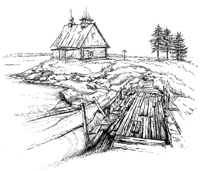 деревня рисунки фото