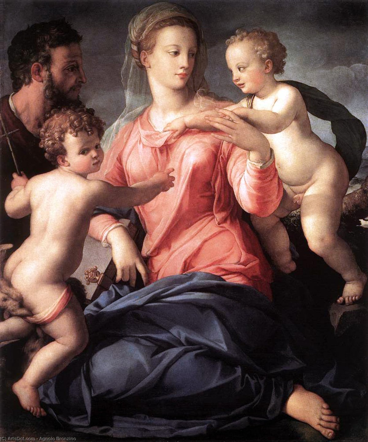 Holy Family (9), Tempera by Agnolo Bronzino (1503-1572, Ital