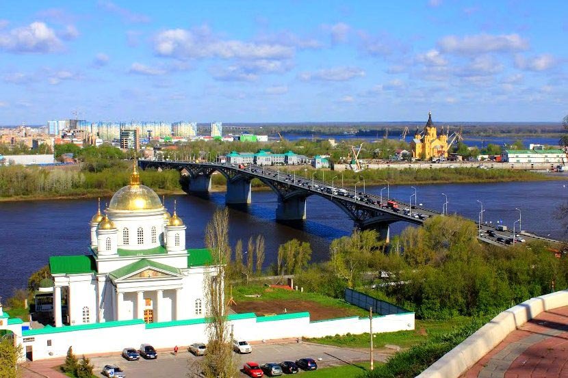 канавинский мост и собор александра невского фото