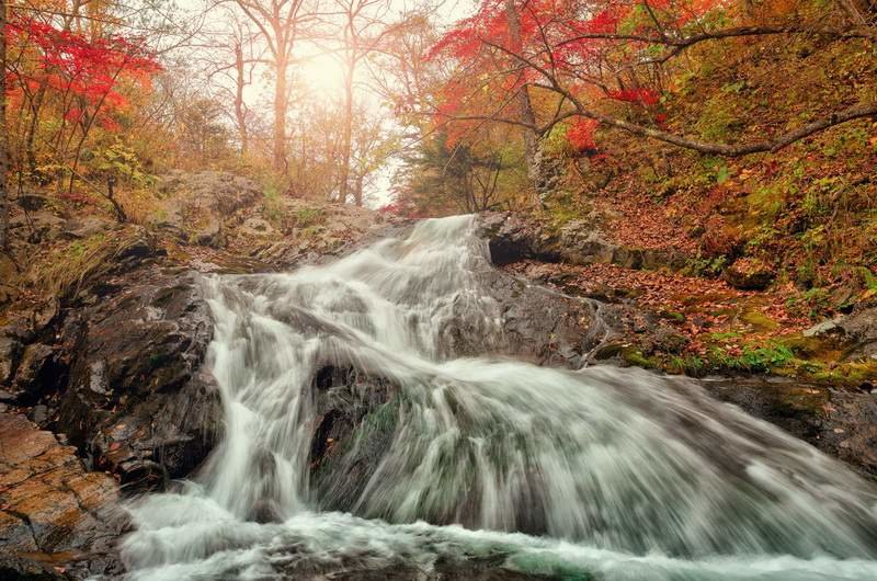 осенний водопад фото