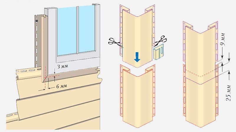 монтаж углов сайдинга