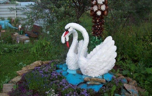 лебедь своими руками для сада фото