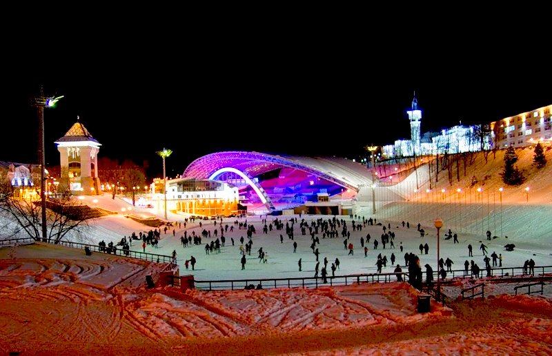 олимпийский парк сочи ночной парк фото